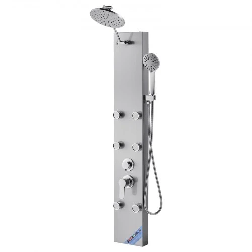 VEVOR Dušo panelė bokšto sistema, sidabrinė, 124 cm, 7016FL