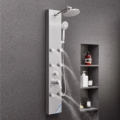 VEVOR Dušo panelė bokšto sistema, sidabrinė, 124 cm, 7016FL