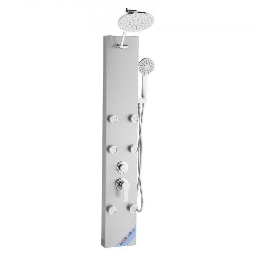 VEVOR Dušo panelė bokšto sistema, sidabrinė, 124 cm, 7016FL