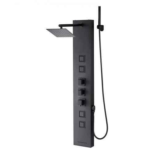 VEVOR Dušo panelės sistema, juoda, 124 cm, 7015FY