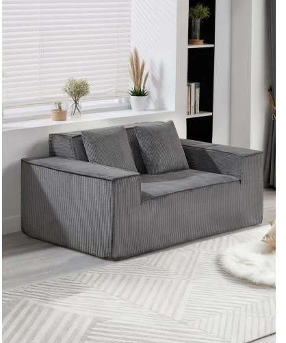 VEVOR Dviaukštė sofa, 160 cm, pilka, 2 vietų