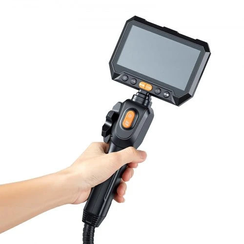 VEVOR Dviejų objektyvų artikuliuojamas boreskopas su šviesa, 6,2 mm, 5" HD IPS, 8x priartinimas, 1,5 m kabelis