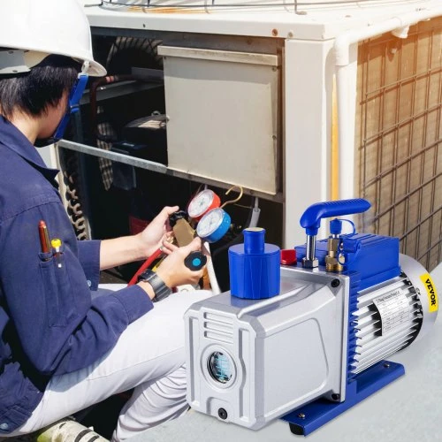 VEVOR Dviejų pakopų vakuuminis siurblys, 746 W (1 HP)