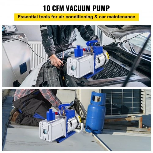 VEVOR Dviejų pakopų vakuuminis siurblys, 746 W (1 HP)