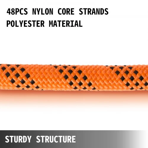 VEVOR Dvigubo pynimo poliesterio virvė, 9/16 col., 200 ft, 8600 lbs