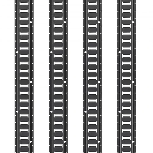 VEVOR E Track tvirtinimo bėgelių rinkinys, 5 pėdų plieniniai bėgeliai, 4 vnt., iki 2000 lbs