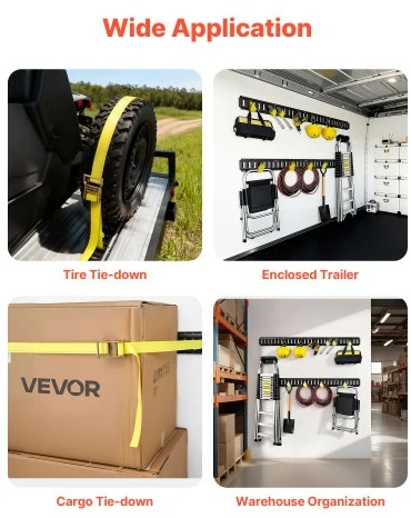 VEVOR E-Track tvirtinimo bėgelių rinkinys, 6 vnt. 1,5 m, 26 dalių