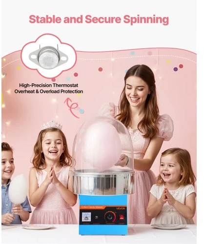 Koduva VEVOR elektrinė cukraus vatos mašina, 1000 W, komercinė, mėlyna