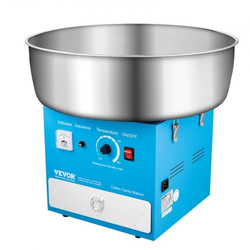 VEVOR Elektrinė cukraus vatos mašina, 1000 W, mėlyna, 520 x 520 x 447 mm
