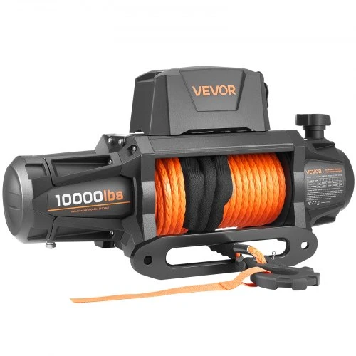 VEVOR Elektrinė gervė, 4500 kg, 12 V DC, sintetinė virvė 8,9 mm x 27,4 m