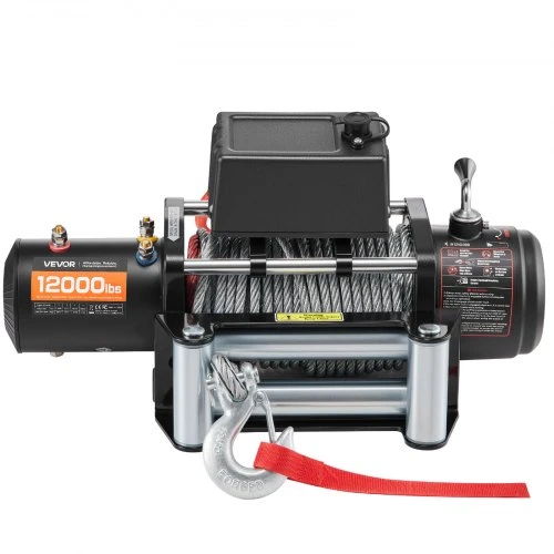 VEVOR Elektrinė gervė, 5400 kg, 12 V DC, 9,1 mm x 26 m plieno trosas