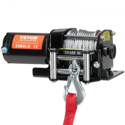 VEVOR Elektrinė gervė ATV/UTV 1360,8kg, plieno trosas, IP55, laidinis valdymas