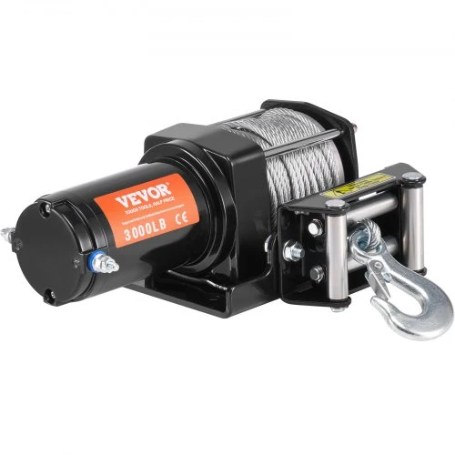 VEVOR Elektrinė gervė ATV/UTV 1360,8kg, plieno trosas, IP55, laidinis valdymas