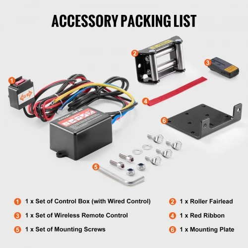 VEVOR Elektrinė gervė ATV UTV, 1814,4kg, plieno trosas, IP55, nuotolinis valdymas