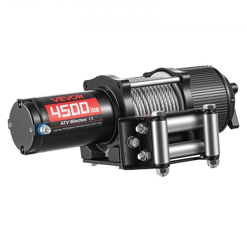 VEVOR Elektrinė gervė ATV/UTV, 2041 kg, 12 V, Ø6 mm x 12 m plieno trosas, belaidis ir laidinis valdymas