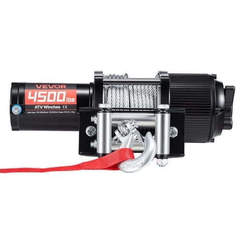 VEVOR Elektrinė gervė ATV/UTV, 2041 kg, 12 V, Ø6 mm x 12 m plieno trosas, belaidis ir laidinis valdymas