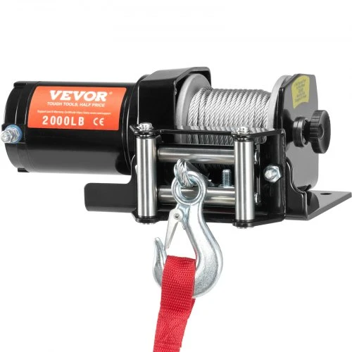 VEVOR Elektrinė gervė ATV/UTV 907,2kg plieno trosas IP55 laidinis valdymas