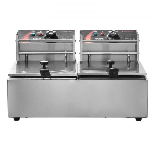 VEVOR Elektrinė gruzdintuvė, 24 l, 5000 W, sidabrinė