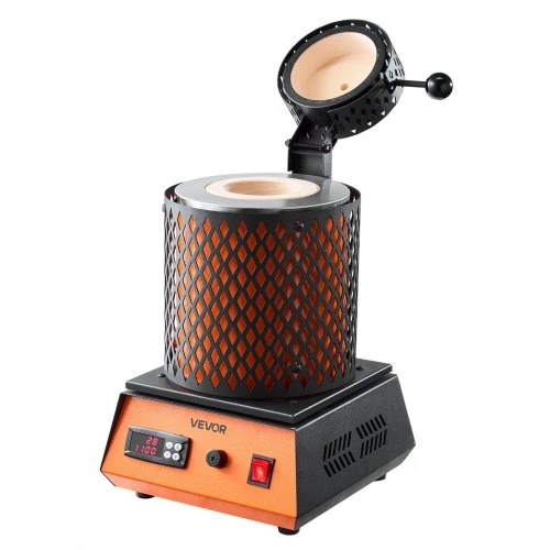 VEVOR Elektrinė lydymo krosnis, 1500 W, 2102 °F / 1150 °C, su 5kg keraminiu tigliu