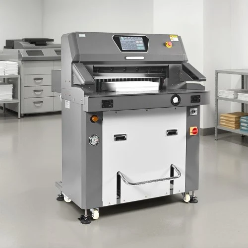 VEVOR Elektrinė popieriaus pjaustyklė, metalinė hidraulinė, 660 mm pjovimo plotis, 100 mm storis, infraraudonieji jutikliai
