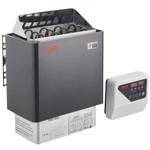 VEVOR Elektrinė saunos krosnelė, 400 V 3N, su 3 val. laikmačiu ir skaitmeniniu valdikliu, 5–9 m³