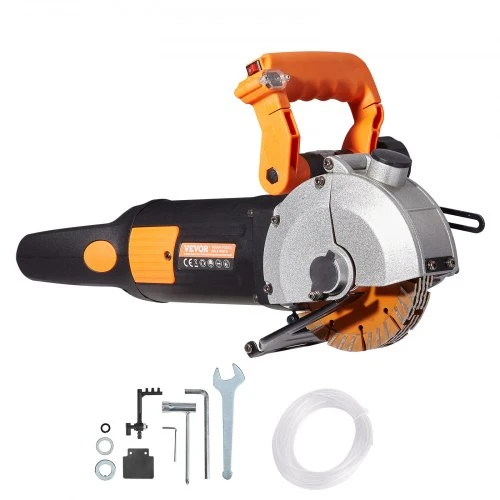 VEVOR Elektrinė sienų griovelių freza KC133, 2500 W, juoda ir oranžinė