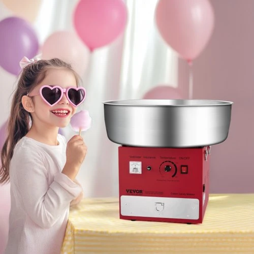 VEVOR Elektrinė vatos saldainių mašina, 1000 W, raudona, 52 cm