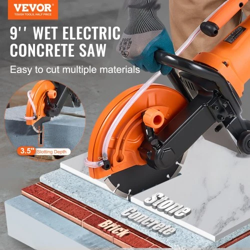 VEVOR Elektrinis betono pjūklas DC235, 1800 W, 70 x 54 x 33 cm