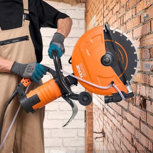 VEVOR Elektrinis betono pjūklas DC355, 2600 W, 35,6 cm, su vandens siurbliu ir disku