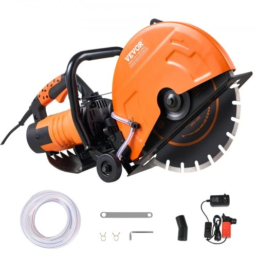 VEVOR Elektrinis betono pjūklas DC355, 2600 W, 35,6 cm, su vandens siurbliu ir disku