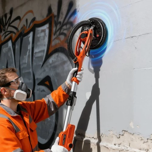 VEVOR Elektrinis gipskartonio šlifuoklis, 950 W, 7 greičių, 1000–2300 aps./min., sulankstoma ir prailginama rankena