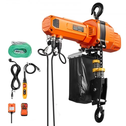 VEVOR Elektrinis grandininis keltuvas, 1000 kg, 3 m, 230 V, belaidis ir laidinis nuotolinis valdymas