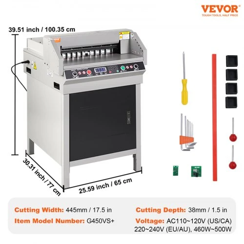VEVOR Elektrinis hidraulinis popieriaus pjaustytuvas