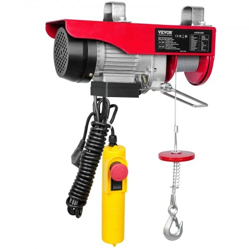 Koduva VEVOR elektrinis keltuvas, 250 kg keliamoji galia, 510 W, 220 V, 12 m vienos troso kėlimo aukštis