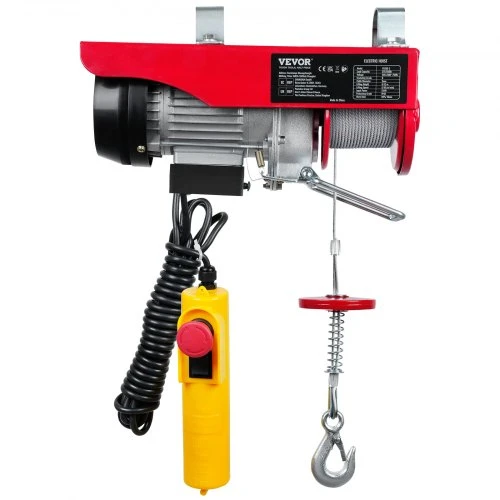 Koduva VEVOR elektrinis keltuvas, 250 kg keliamoji galia, 510 W, 220 V, 12 m vienos troso kėlimo aukštis