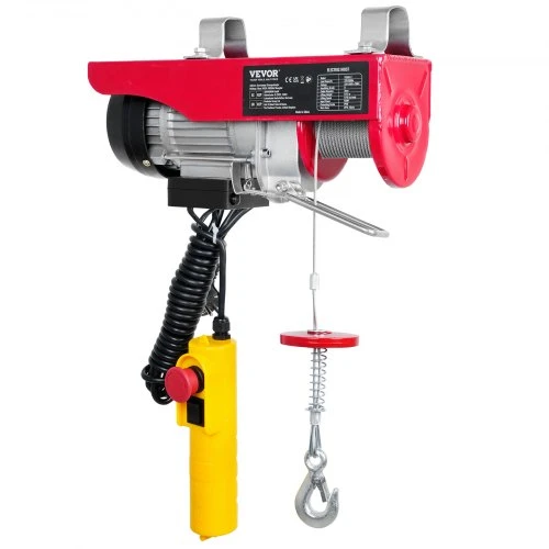 Koduva VEVOR elektrinis keltuvas, 250 kg keliamoji galia, 510 W, 220 V, 12 m vienos troso kėlimo aukštis