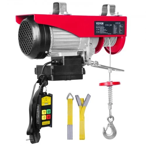 Koduva VEVOR elektrinis keltuvas, 400 kg, 850 W, 220 V, belaidis pultas, 12 m, plieno trosas