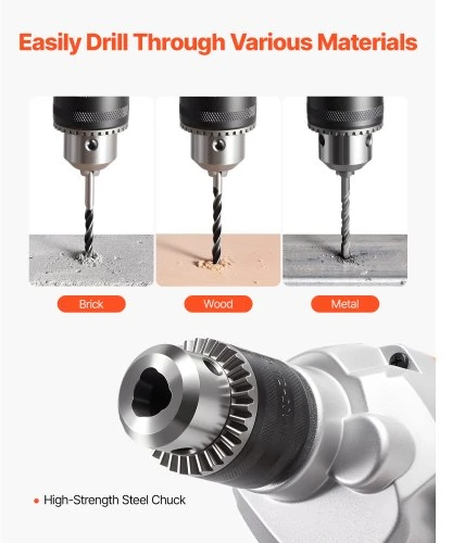 Koduva VEVOR elektrinis maišymo gręžtuvas, 15,89 mm, 0–850 aps./min., 1100 W, su D formos rankena