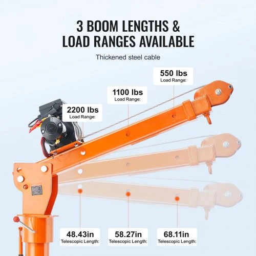 VEVOR Elektrinis pikapo kranas, 997,9kg, 360° pasukamas keltuvas