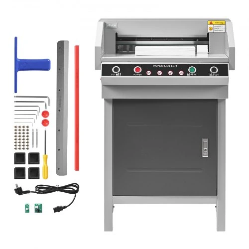 VEVOR Elektrinis popieriaus pjaustytuvas, 450 mm pjovimo plotis, 40 mm pjovimo storis, infraraudonųjų spindulių funkcija, G450V+