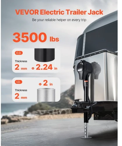 VEVOR Elektrinis priekabos keltuvas, 1588 kg, juodas