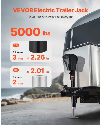 VEVOR Elektrinis priekabos keltuvas, 2267 kg, juodas