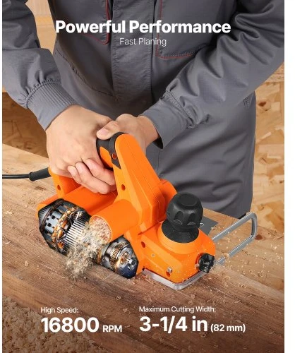 Koduva VEVOR elektrinis rankinis oblius, 82 mm pjovimo plotis, 650 W, 16800 aps./min., laidinis