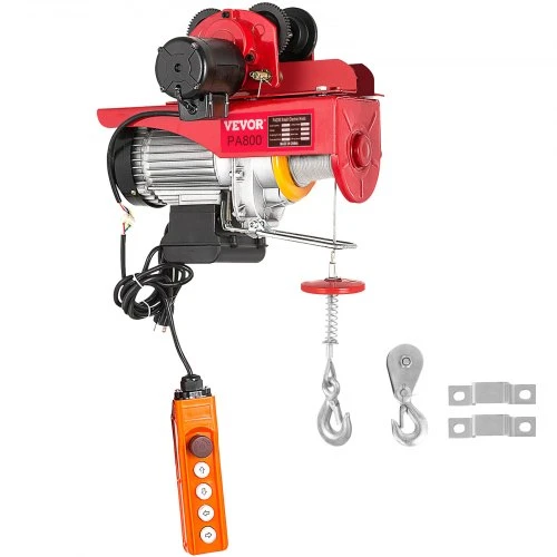 Koduva VEVOR elektrinis trosinis keltuvas 800 kg / 1700 lb, 1300 W, 12 m, modelis PA800
