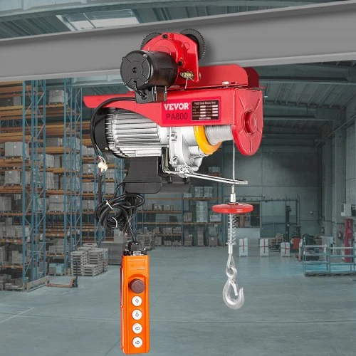 Koduva VEVOR elektrinis trosinis keltuvas 800 kg / 1700 lb, 1300 W, 12 m, modelis PA800