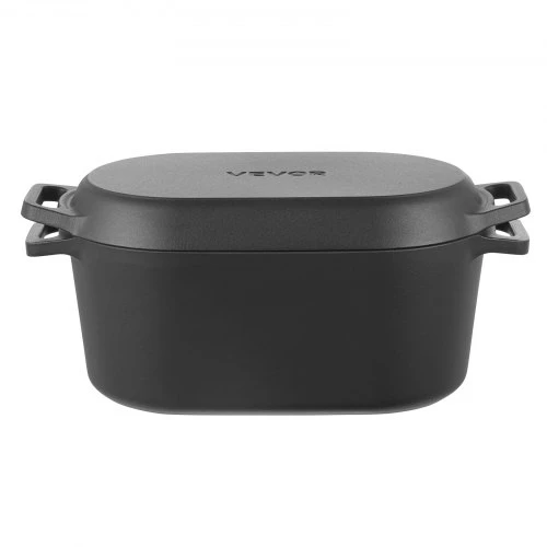 VEVOR Emaliuotas ketaus puodas, 3,3 l, juodas