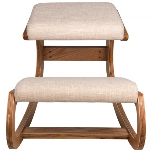 VEVOR Ergonomiška klūpima kėdė, balta, 100 kg