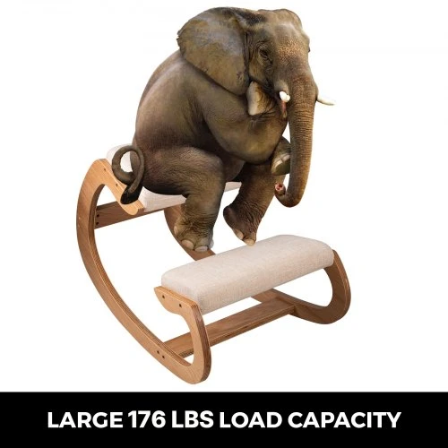 VEVOR Ergonomiška klūpima kėdė, balta, 100 kg