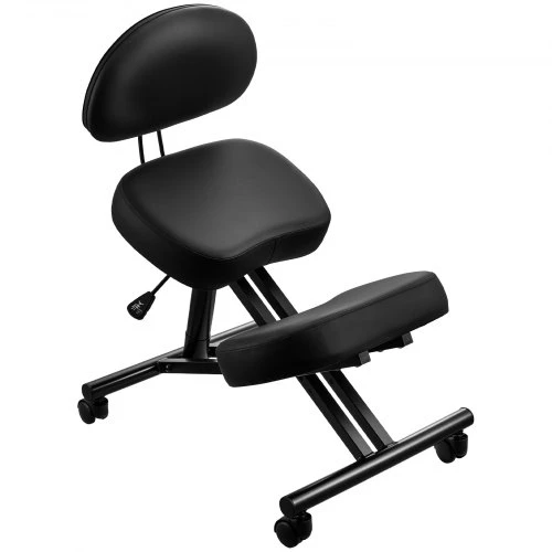 Koduva VEVOR ergonomiška klūpima kėdė su atlošu ir ratukais, reguliuojamo aukščio, juoda