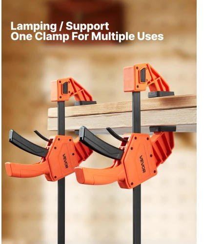 VEVOR F spaustuvai medienos darbams, 2 vnt., 30 cm, oranžinė / juoda